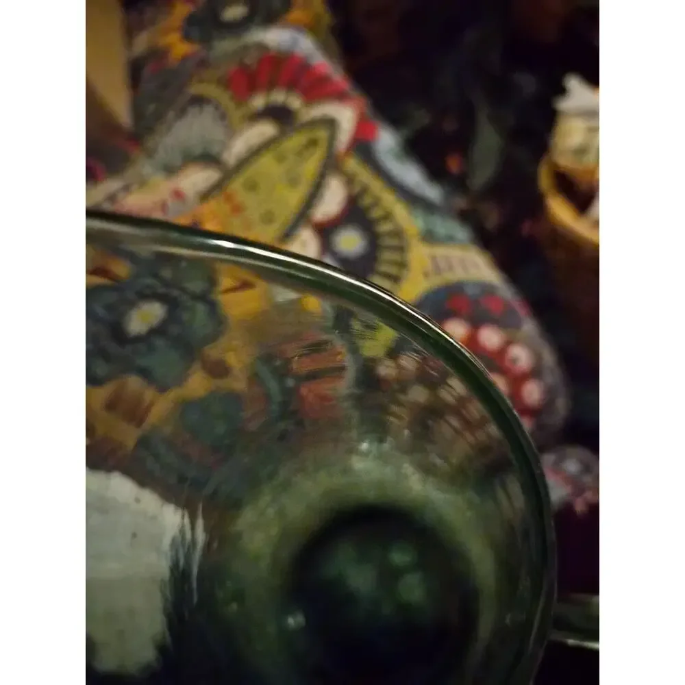 Vintage MCM Blenko Glass 939P Sea Green Pitcher Vase 13.75” Stunning